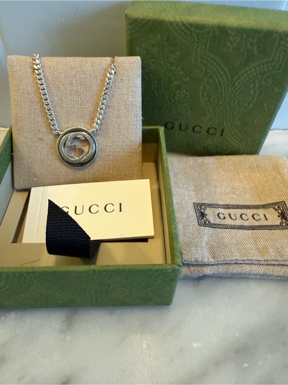 Gucci Interlocking G Sterling Silver thick chain necklace - Picture 4 of 7